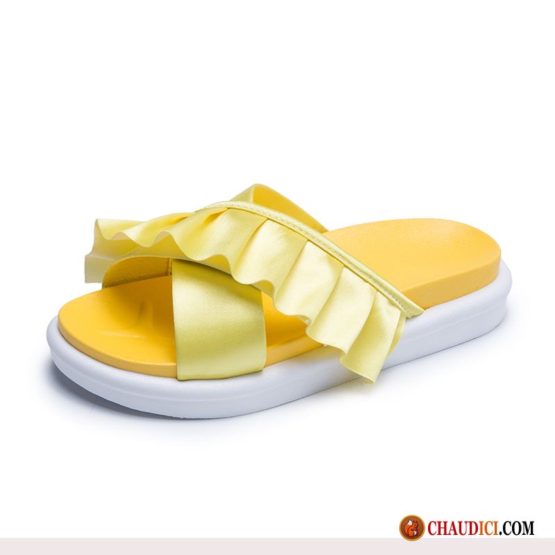 Acheter Chaussons Femme Tous Les Assortis Tongs Chaussons Jaune Antidérapant Mesh En Vente