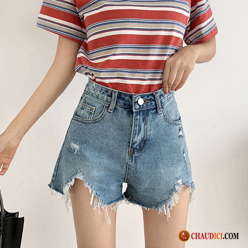 Acheter Des Shorts Pas Cher Pantalon Chaud Denim Été Bleu Mince