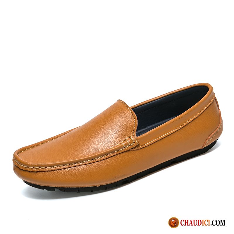 Ballerine Style Mocassin Bronzage Slip-on Homme Plus De Velours Décontractée Derbies