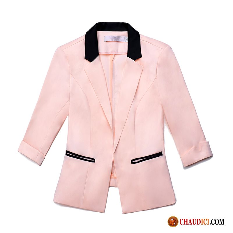 Blazer En Soldes Femme Court Blazer Tempérament Dame Printemps