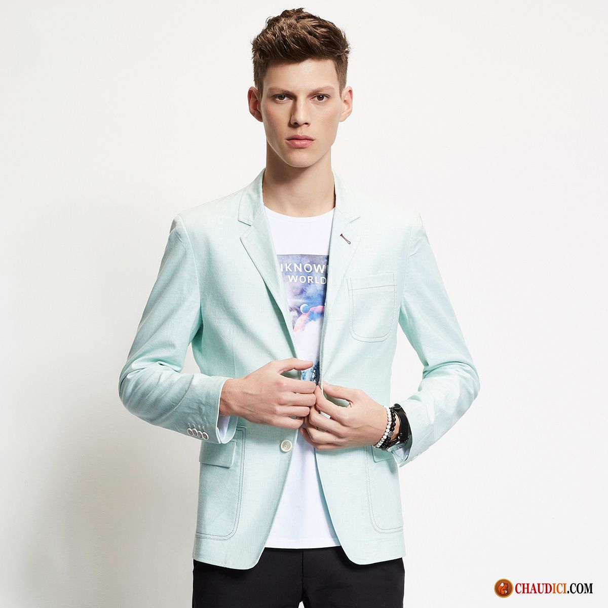 Blazer Homme Blanc Mariage Lilas Costume Britanique Homme Décontractée L'automne Pas Cher