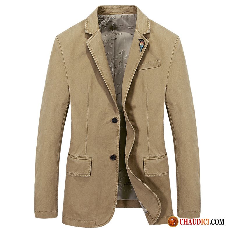 Blazer Homme Solde Marque Saumon Grande Taille Petit Costume L'automne Printemps Baggy France