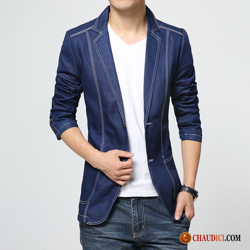 Blazer Mariage Homme Pas Cher Mode Denim L'automne Blazer Homme