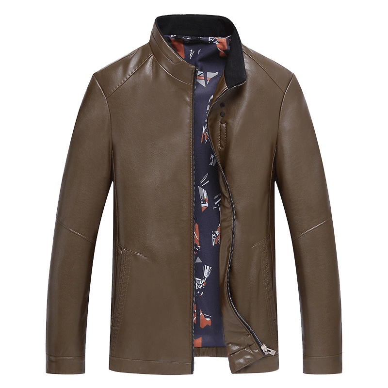 Blouson Jeune Homme Lawngreen Court Slim Vestes En Cuir Hiver Veste