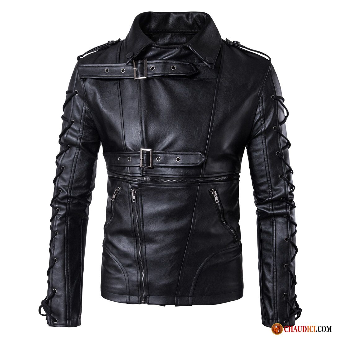 Blouson Veste En Cuir Homme Coton Printemps Homme Manteau Mode Vêtements Moto