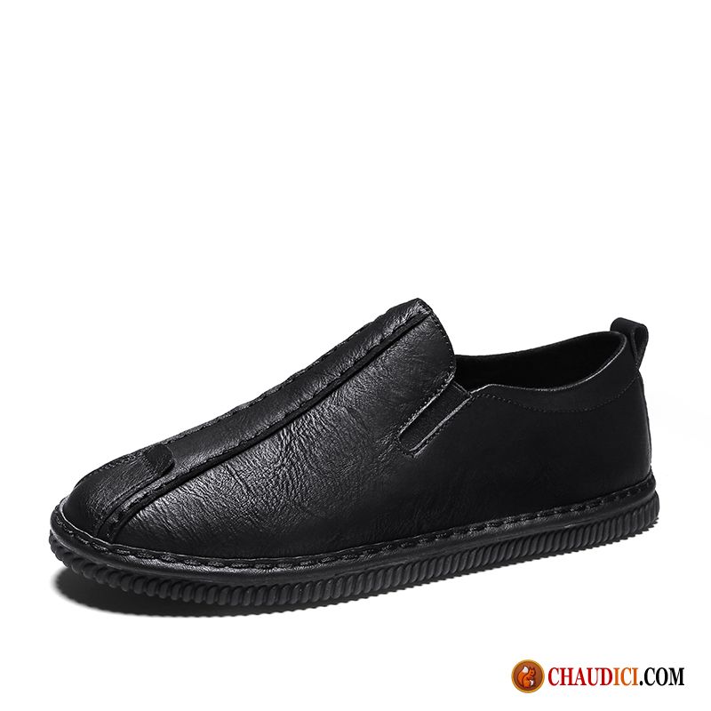 Bottes Cuir Pas Chere Pour Homme Flâneurs Homme Slip-on Tendance Derbies Soldes