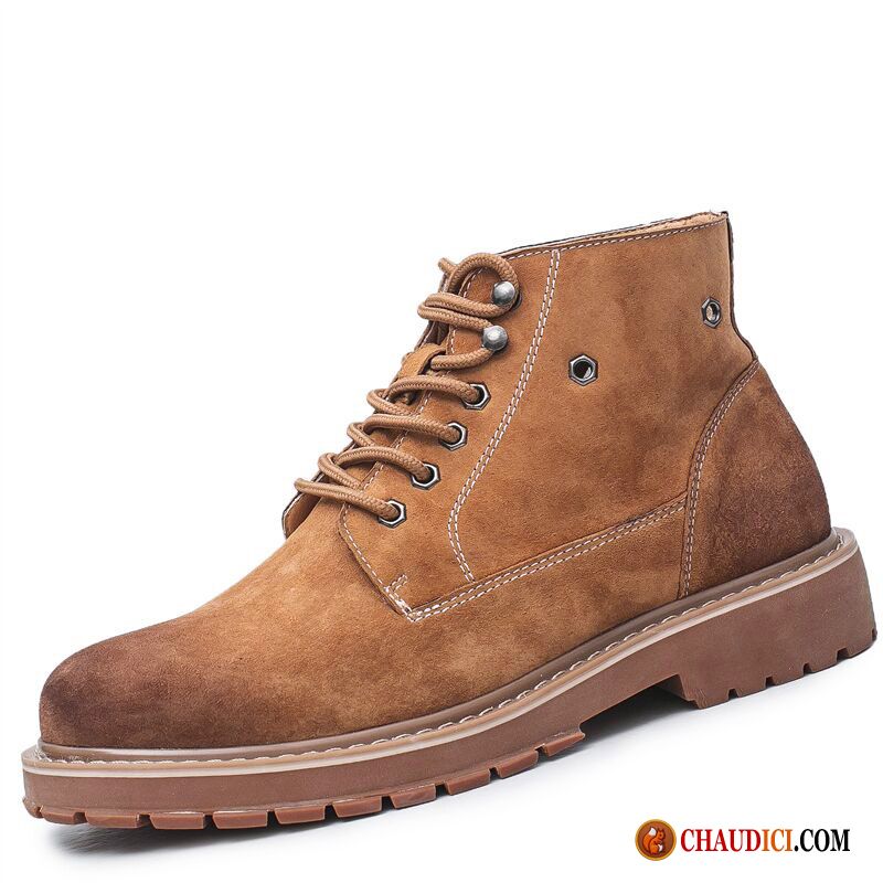 Bottes D Hiver Homme Tous Les Assortis Gros Tendance Semelle Épaisse Angleterre