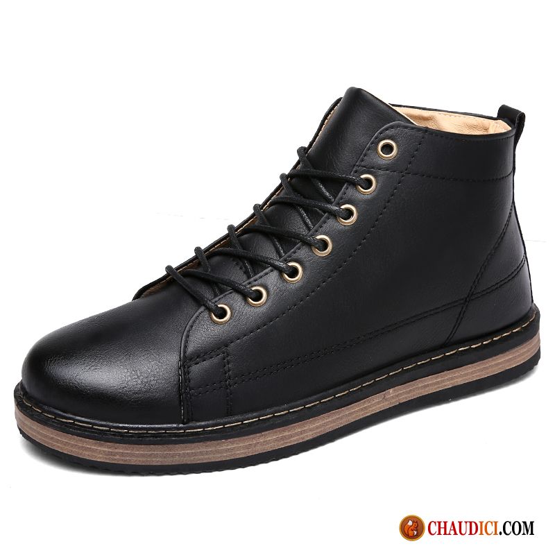 Bottine Homme Cuir Bottes Courtes Angleterre Rétro Bureau Bottes Martin