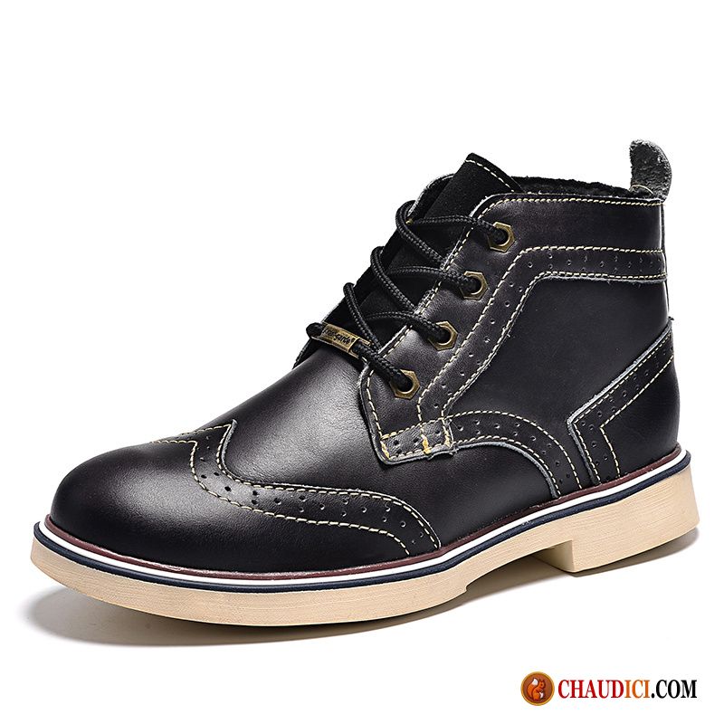 Bottines Homme En Daim Saumon Bottes Tendance Rétro Bottes Martin Cuir Véritable