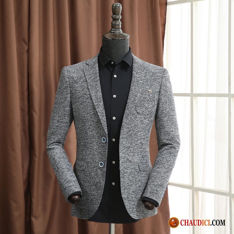 Boutique De Blazer Blanc Décontractée Mode Petit Costume Slim Homme Soldes