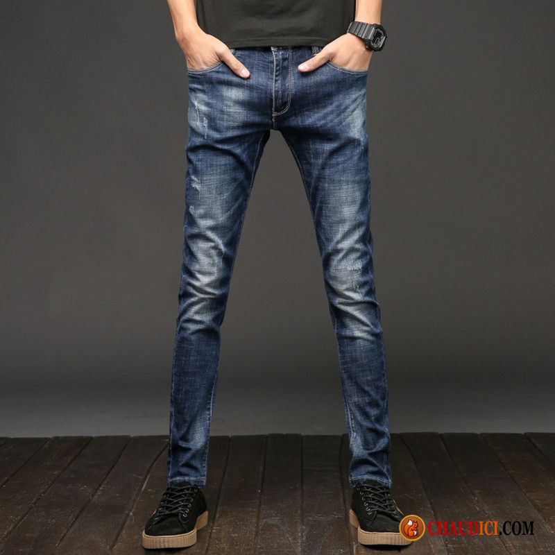 Boutique Jeans Homme Rubine Jeunesse Slim Jambe Droite Pantalon Rétro