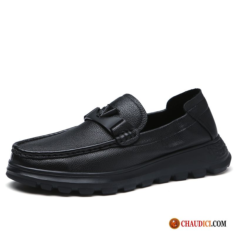 Chaussure Bicolore Homme Décontractée Tendance Homme Tous Les Assortis Noir