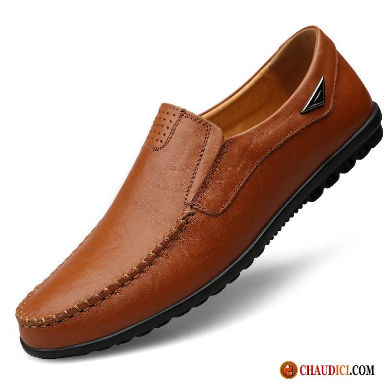 Chaussure Homme Fashion Flâneurs Marron Derbies Homme Cuir Véritable