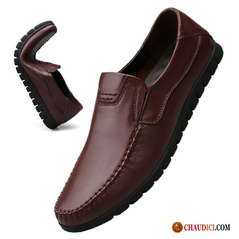 Chaussures Cuir Homme Noir Homme Cuir Derbies Décontractée En Cuir En Vente