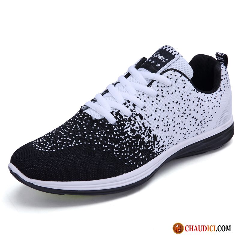 Chaussures Fitness Homme Couleurs Mixtes Homme Confortable Fantaisie Tissage En Vol Pas Cher