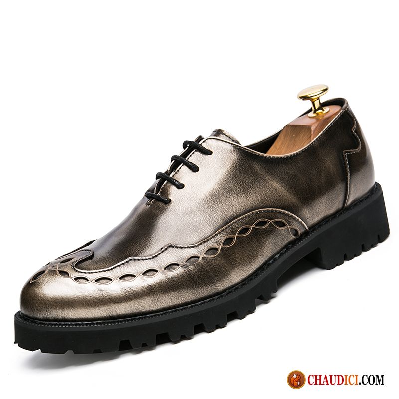 Chaussures Homme Bottines Pensée Pointe Pointue Mariée Rivet Derbies Décontractée