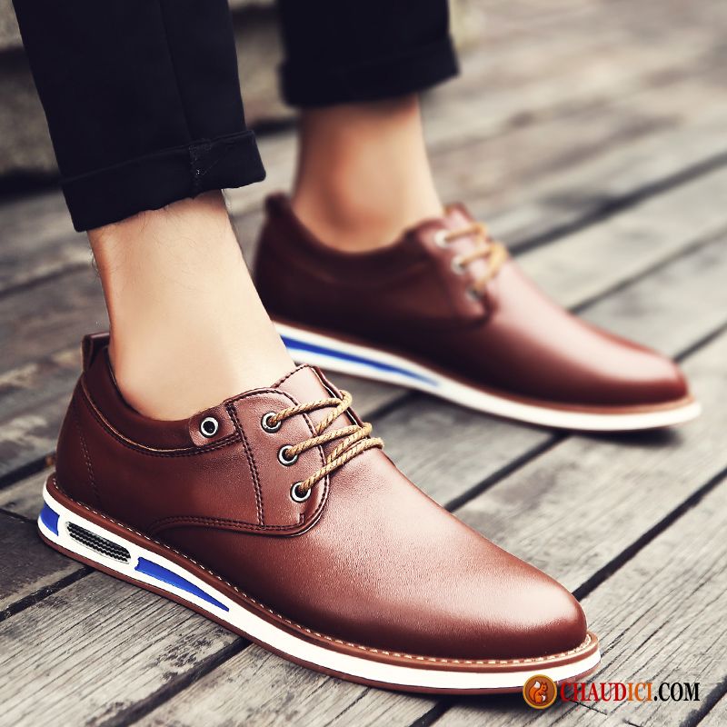 Chaussures Homme Cuir Marron Tous Les Assortis Décontractée Entreprise Chaussures En Coton Derbies