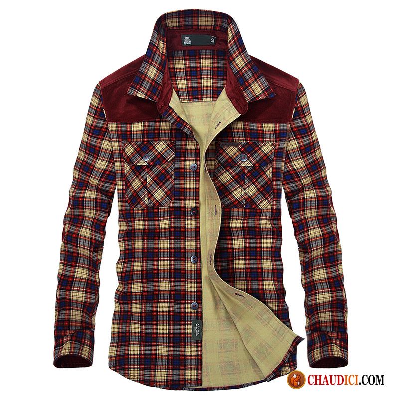 Chemise D Hiver Pour Homme Printemps Jeunesse Chemise Longues Tendance Pas Cher