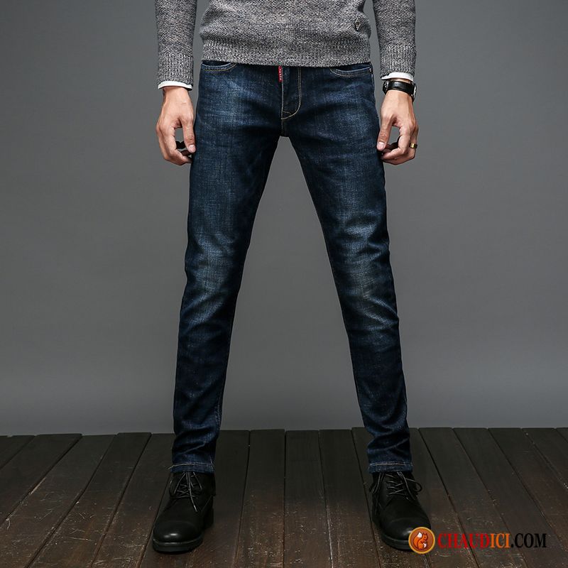 Chemise En Jeans Pas Cher Homme Décontractée Pantalon Tendance Maigre