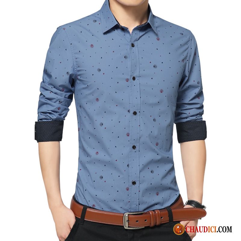 Chemise Manche Courte Homme Fashion Seagreen Chemise Longues Impression Homme Beau