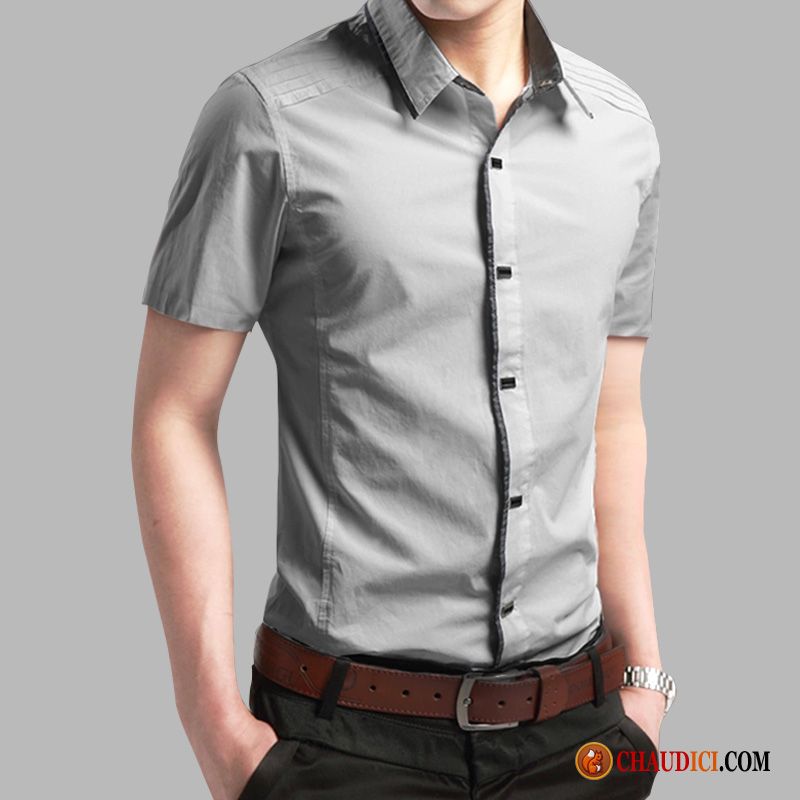 Chemise Manche Courte Homme Pas Cher Décontractée Été Tendance Homme Beau