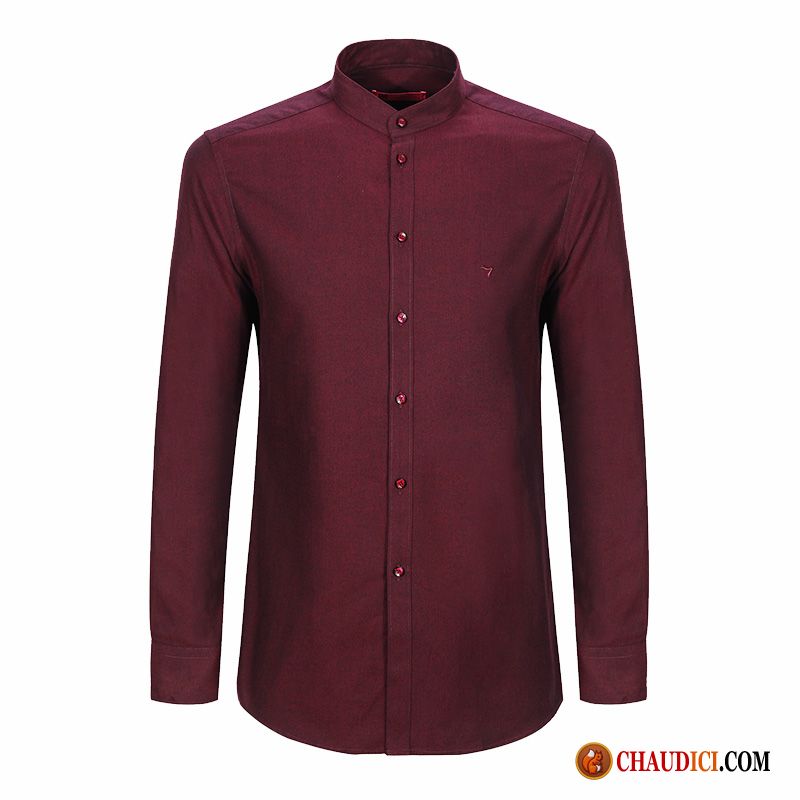 Chemise Manches Courtes Homme Mauve Printemps Mode Chemise Longues Jeunesse Pas Cher