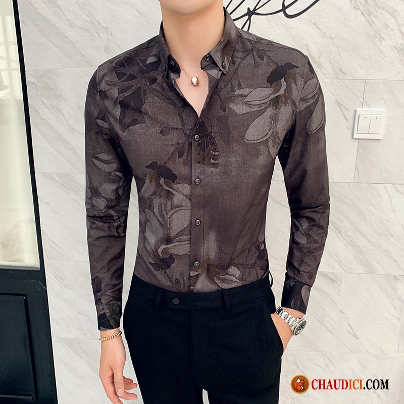 Chemise Sur Mesure Pas Cher Chemise Longues Noir Homme Tendance