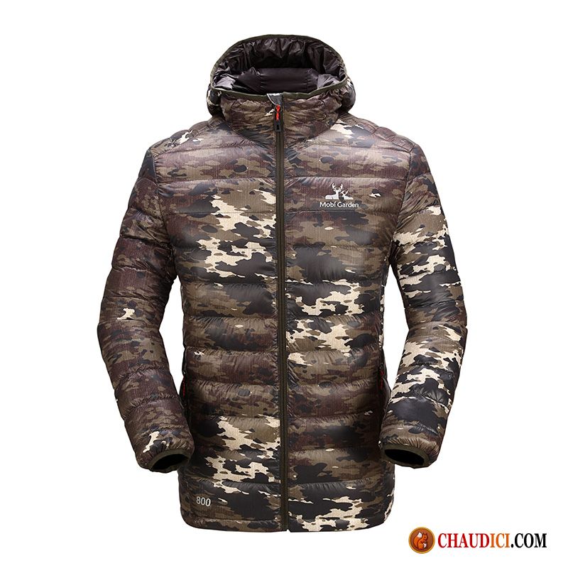 Doudoune Avec Capuche Fourrure Homme Hiver Blanc Homme Encapuchonné De Plein Air Pas Cher