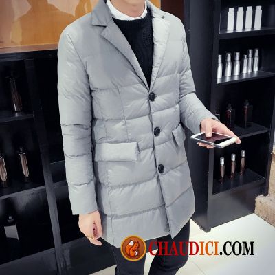 Doudoune Italienne Homme Lumière Costume Vêtements Matelassé Longue Tendance