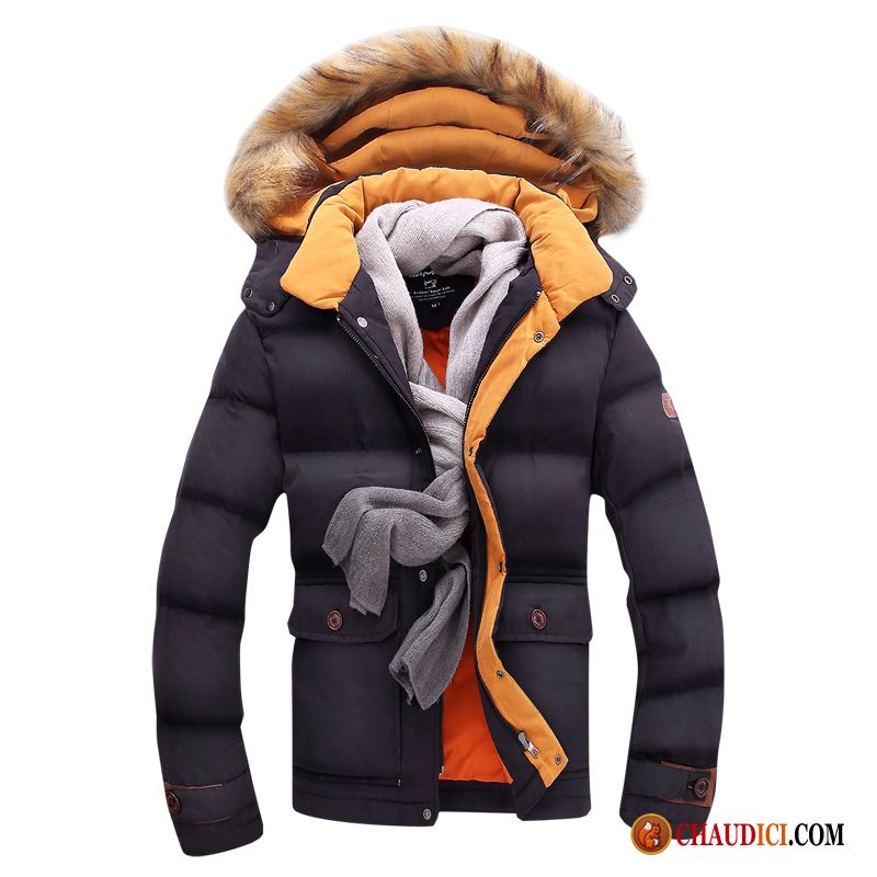 Doudoune Sans Manche Capuche Homme Épaissir Tendance Vêtements D'hiver Doudoune Slim En Vente