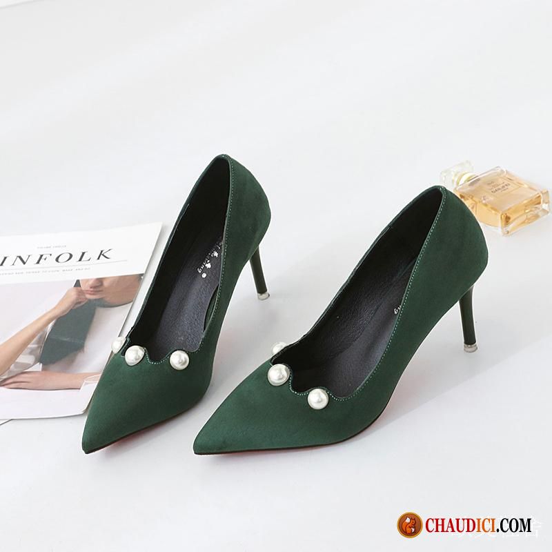 Escarpins Blanche Femme Ivoire Derbies Talons Minces Tous Les Assortis Perle Femme