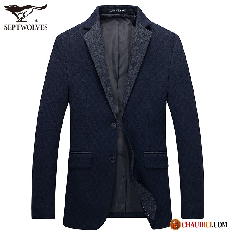 Gilet Blazer Homme Pas Cher Sandybrown Petit Costume Décontractée Homme Loup Simple En Ligne