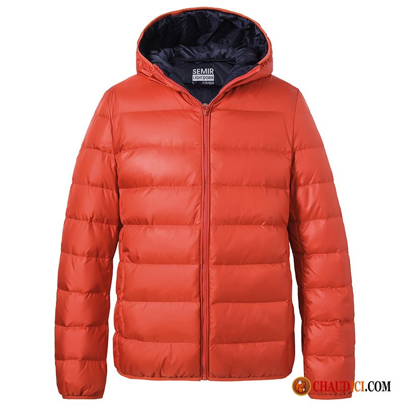 Gilet Doudoune Homme Manteau Pure Capuche Court Doudoune France