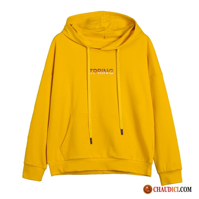 Gilet Femme De Marque Printemps Une Veste Jaune Capuche Hoodies France