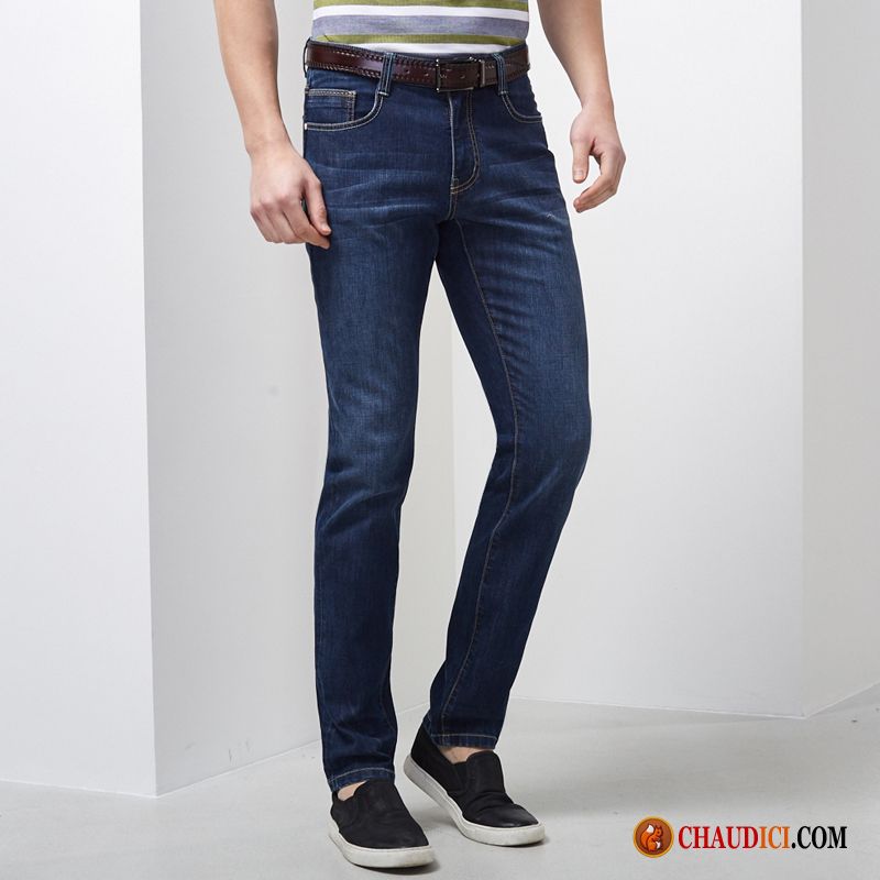 Jean Slim Rouge Homme Jeunesse Jambe Droite Printemps Loup Denim Pas Cher