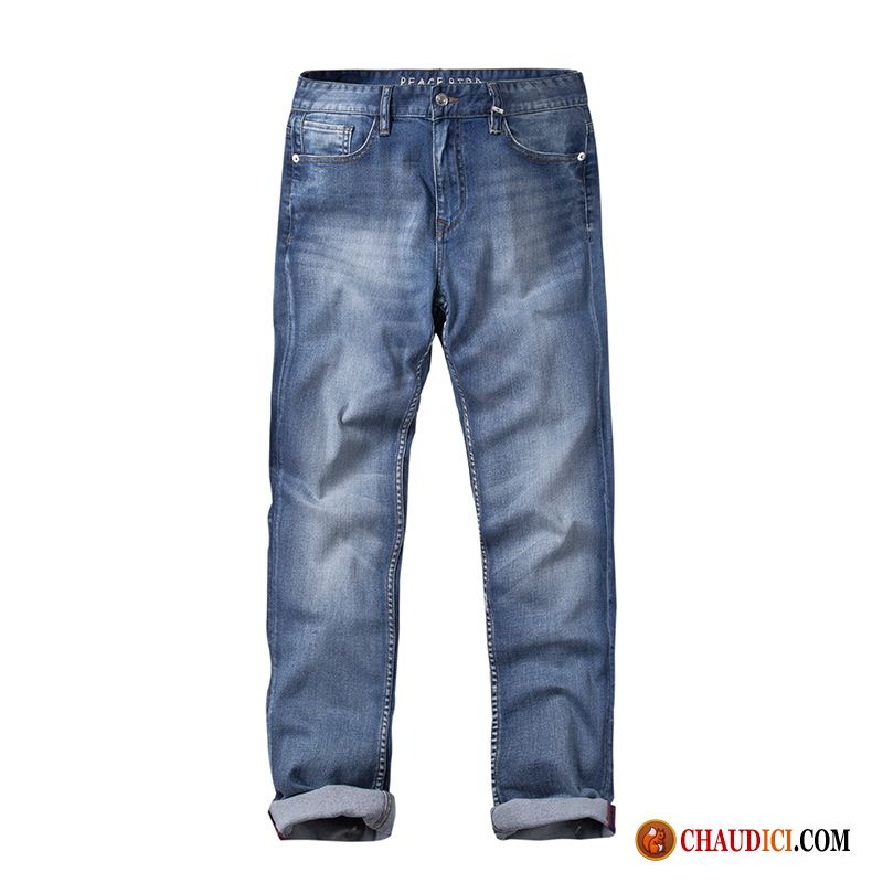 Jeans Homme Blanc Jeans Homme Bleu Légèrement Oiseau