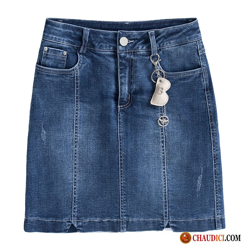 Jupe Habillée Femme Printemps Denim Grande Taille Femme Haute Cintrée France