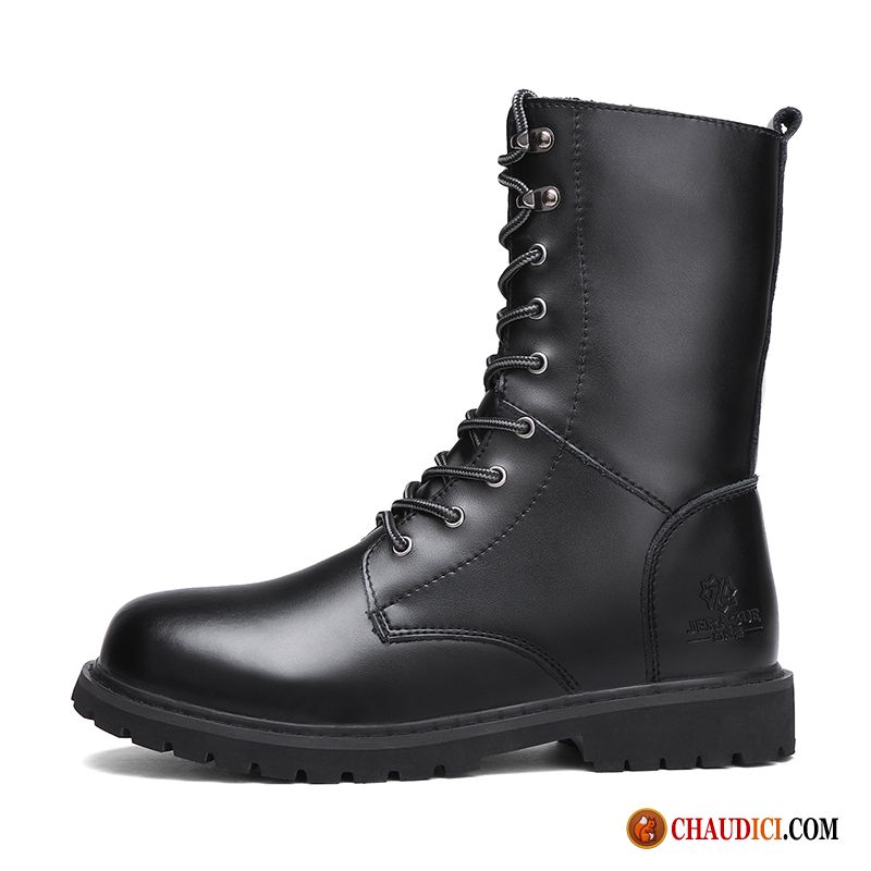 Les Chaussures Pour Homme Bottes Martin Tendance Hautes Cuir Véritable Bureau