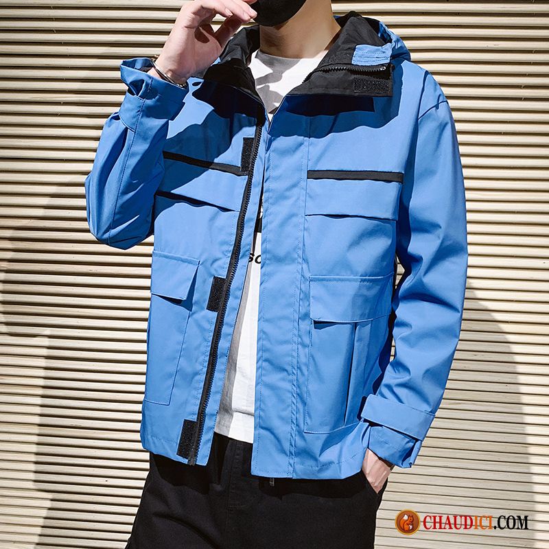 Les Vestes Pour Homme Manteau Marque De Tendance Bleu Homme Printemps