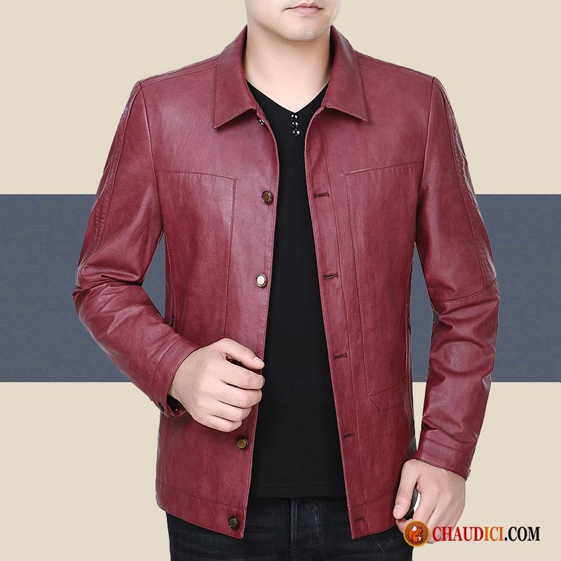 Manteau Doudoune Homme Printemps Baggy L'automne Veste Rouge