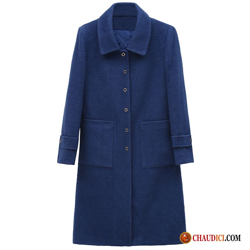 Manteau Hiver Femme Capuche Tempérament Manteau Manteau Maman Tissu De Laine En Vente