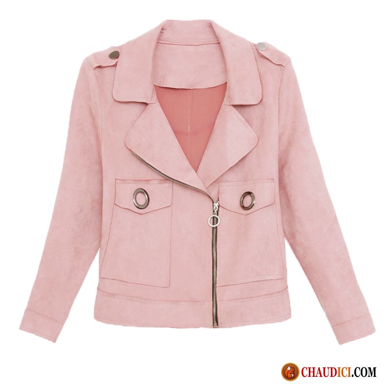 Manteau Hiver Femme Manteau Court Rose L'automne Femme