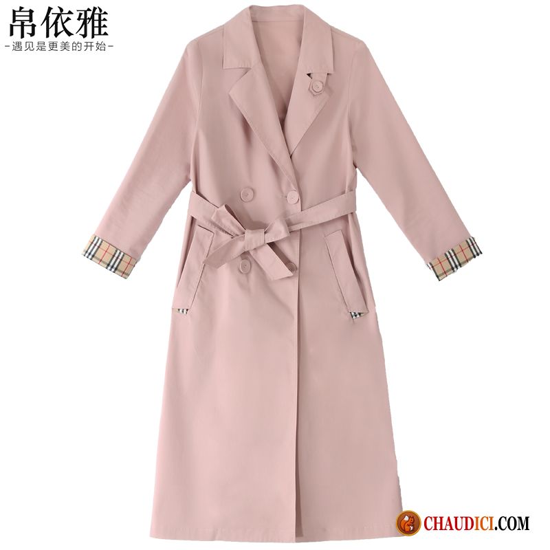 Manteau Long Hiver Femme Manteau L'automne Gros Longue Rose Pas Cher