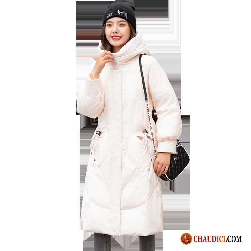 Manteau Plume Femme Fermeture Éclair Hiver Élégant Confortable Pure Pas Cher