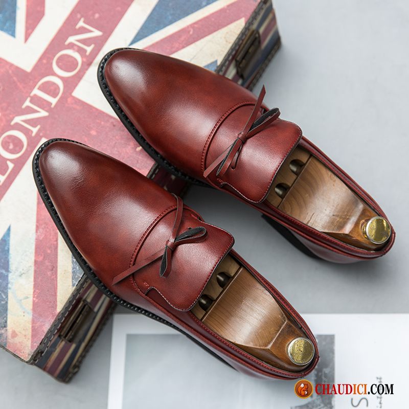 Marque Mocassin Homme Flâneurs Angleterre Pointe Pointue Décontractée Marron En Vente