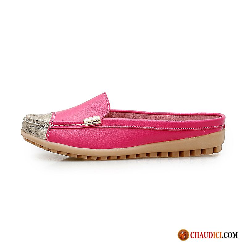 Mocassin Couleur Femme Seashell Flats Derbies Cuir Semelle Oxford Cuir Véritable Pas Cher