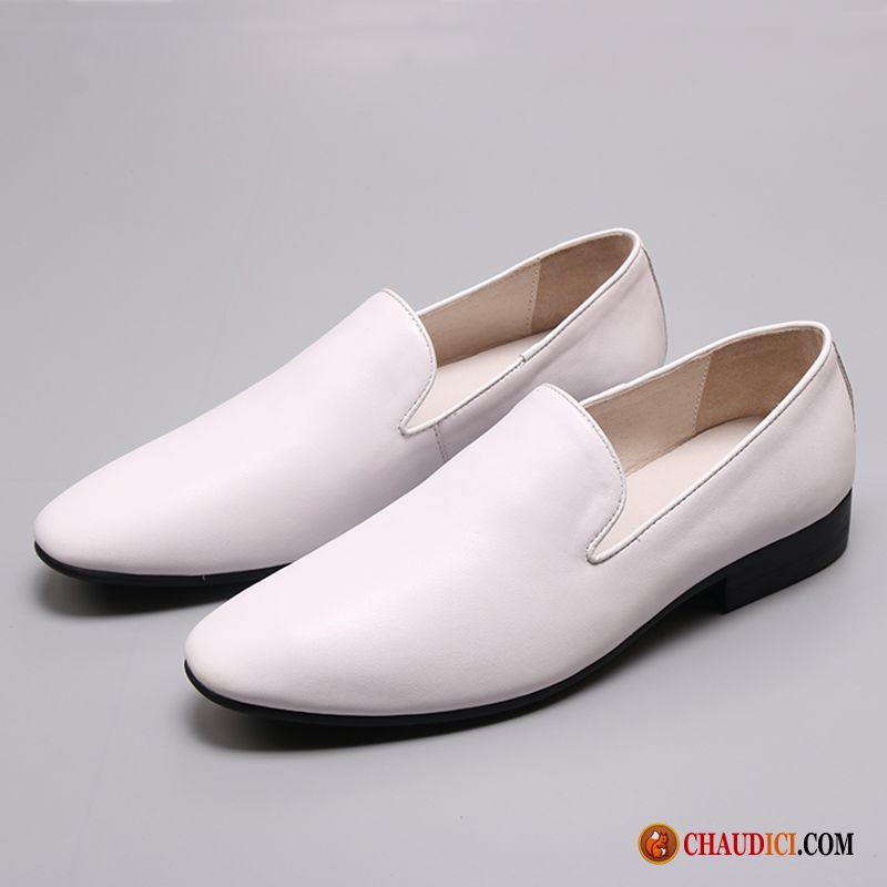 Mocassin Daim Homme Blanc Entreprise Plates Homme Tendance