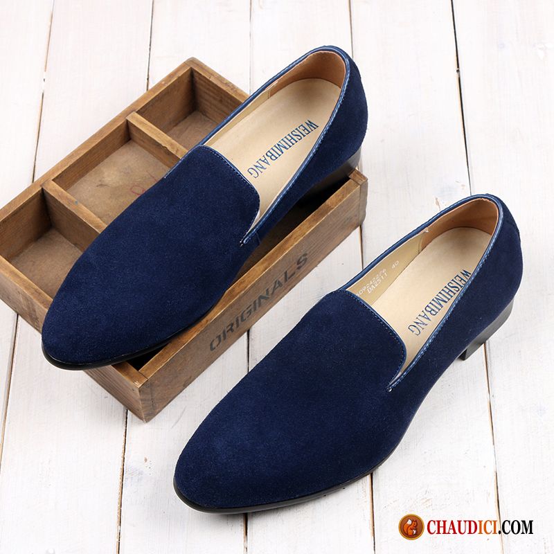 Mocassin En Daim Pour Homme Angleterre Tous Les Assortis Bleu Slip-on Flâneurs