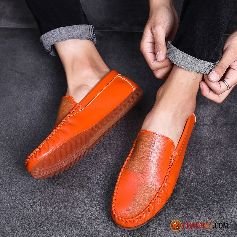 Mocassin Gris Homme Flâneurs Slip-on Personnalité Homme Tendance