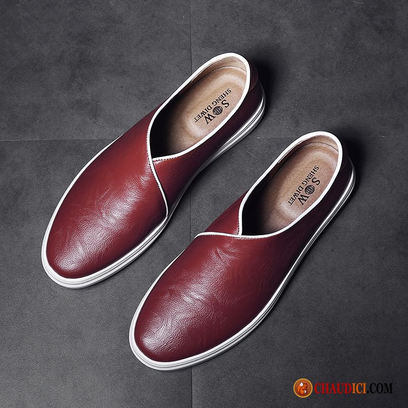 Mocassin Homme Argenté Brun Flâneurs Tendance Rouge Blanc Derbies